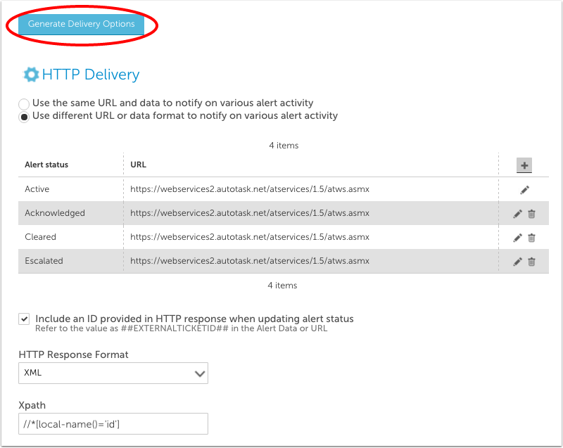 Generate Delivery Options