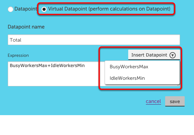 Adding Virtual Datapoints (perform a calculation)