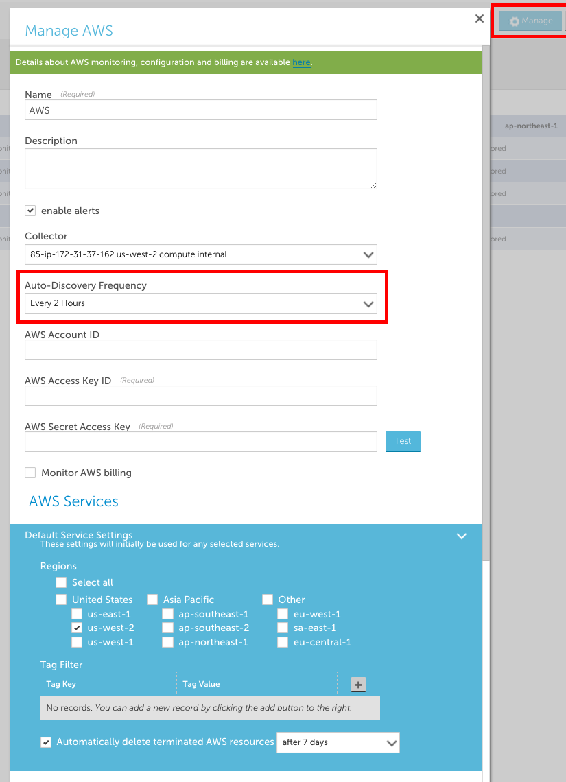 How does LogicMonitor discover the resources in my AWS account?