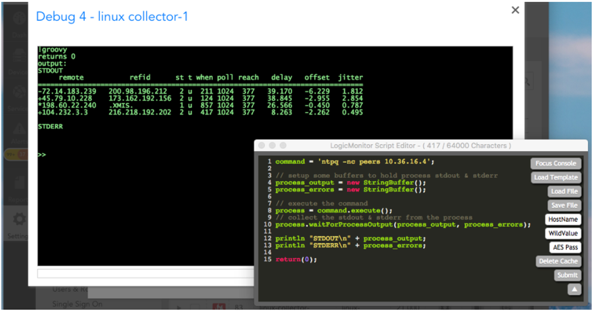 Developing Scripts with the Collector Debug Facility