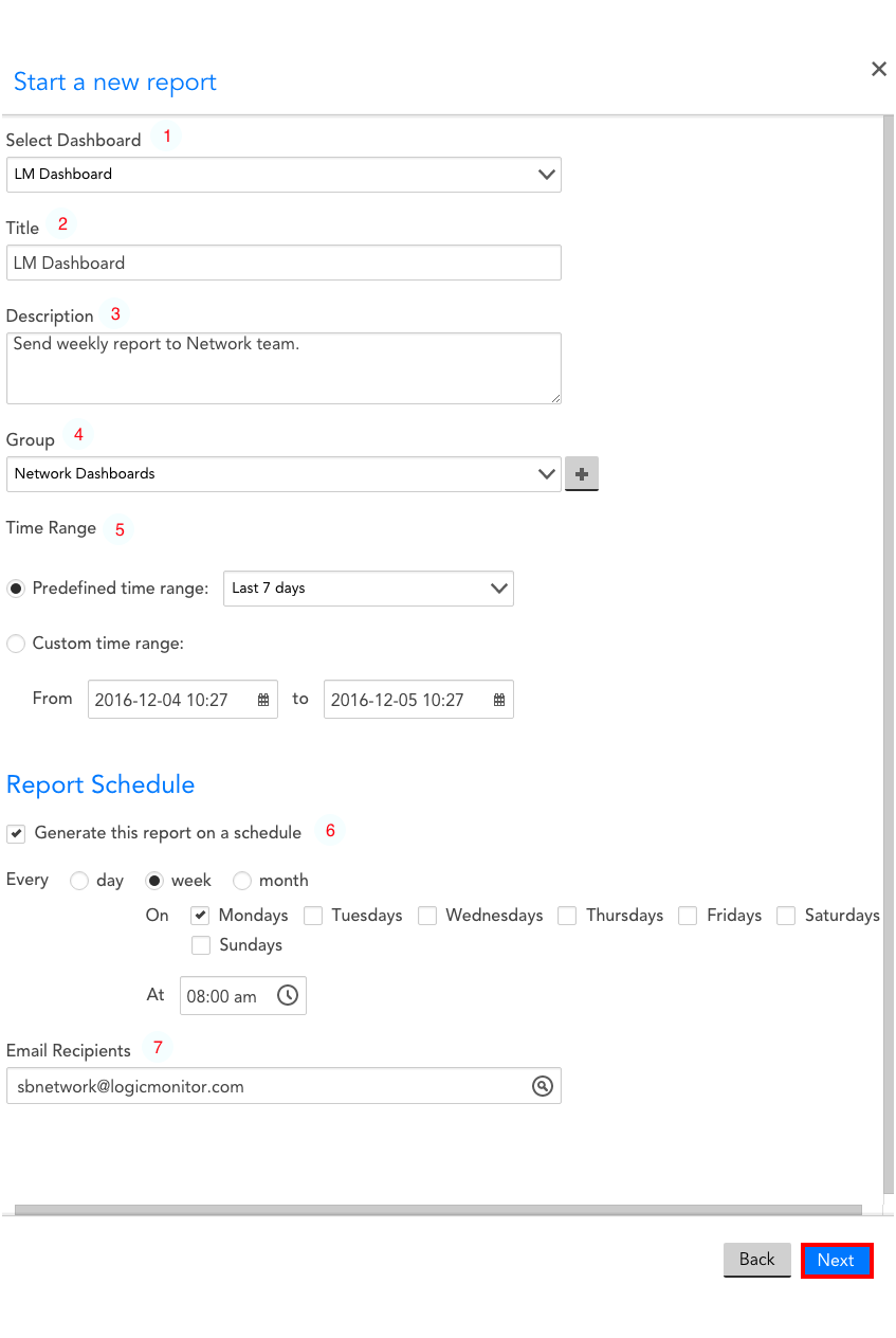 Creating a Dashboard Report 