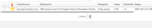 Screenshot of In Progress service disruption alert