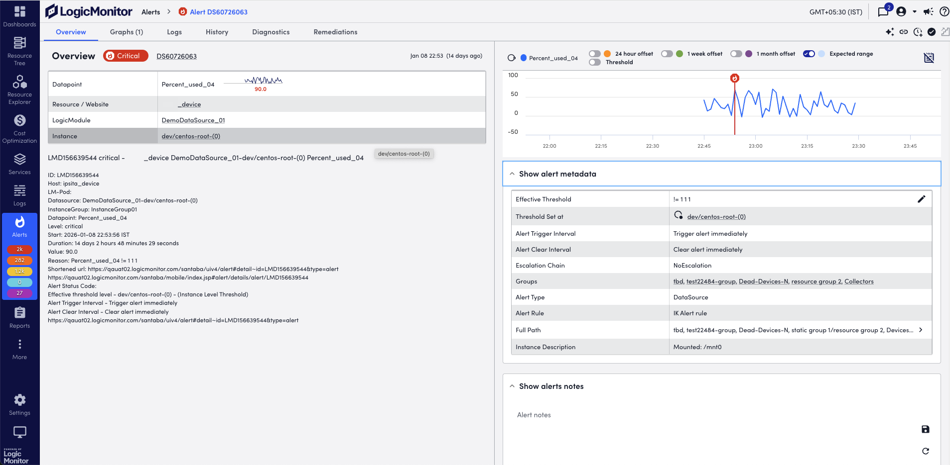 Managing Alerts from the Alerts Page | LogicMonitor