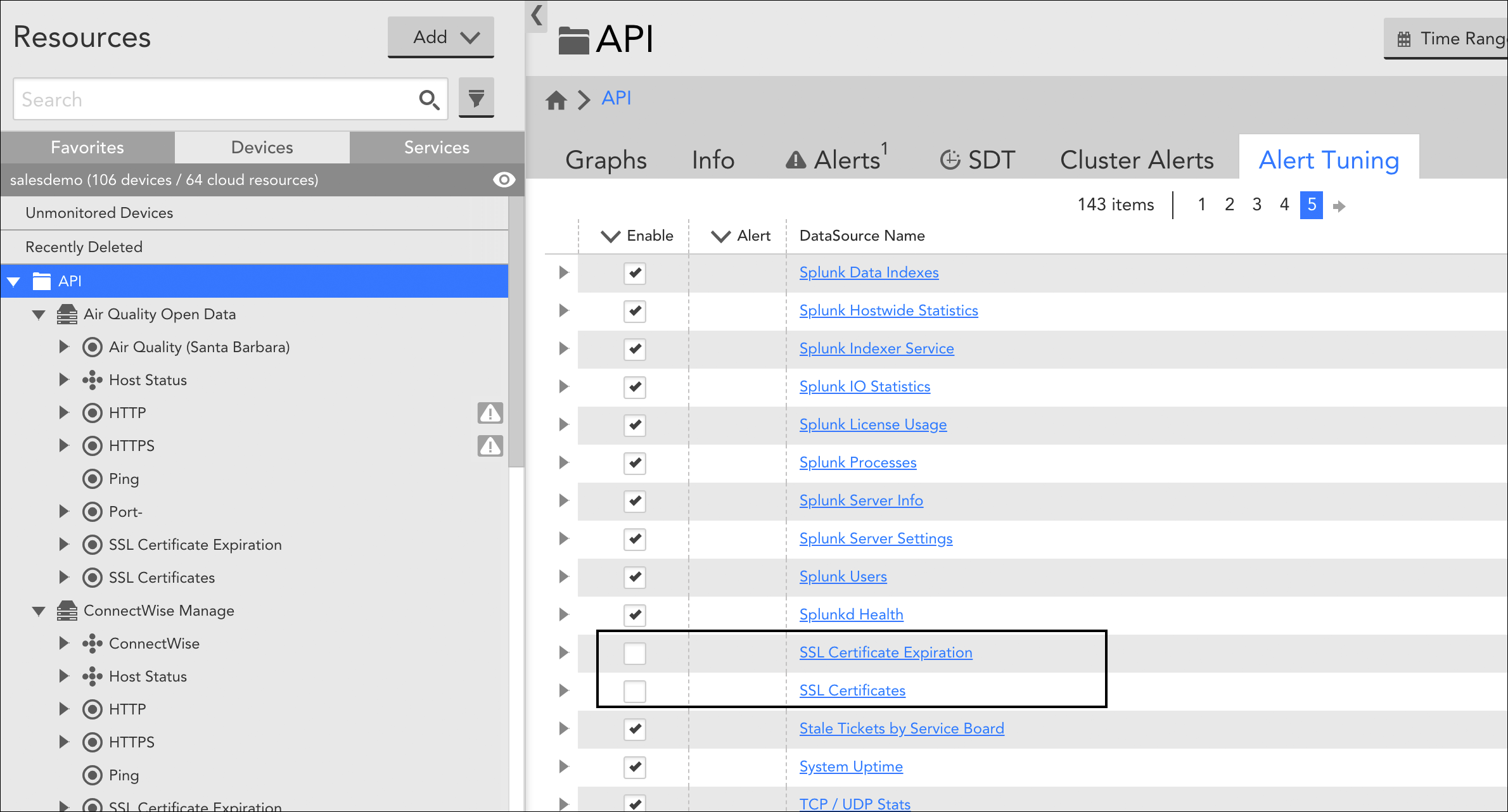 Disabling DataSource at the Group Level