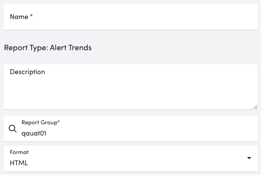 Basic report settings