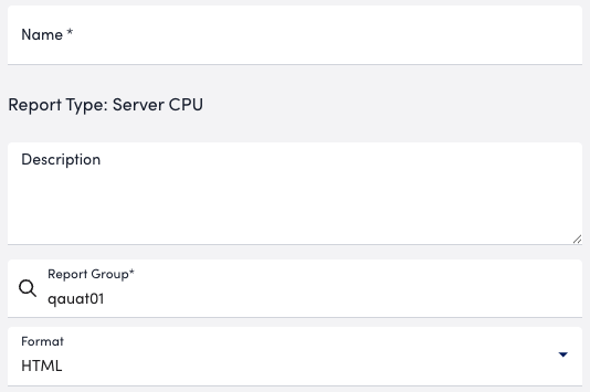 Basic report settings