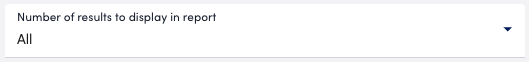 Number of results to display in report settings