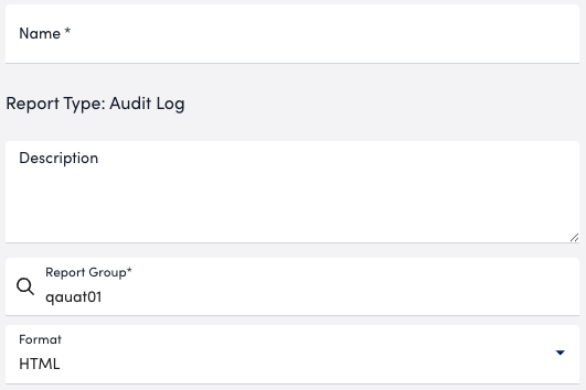 Basic information settings for Audit Log report