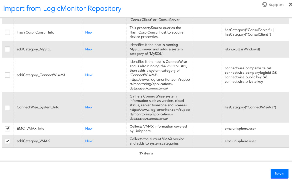 Importing From LogicMonitor Repository