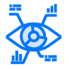 small simple bionic blue eye