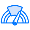 small blue gauge