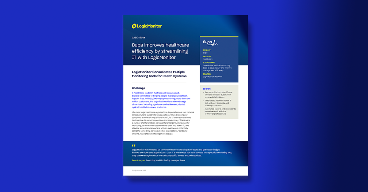 Bupa Improves Healthcare Efficiency by Streamlining IT with LogicMonitor