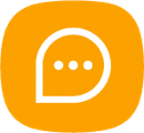 Orange conversation icon
