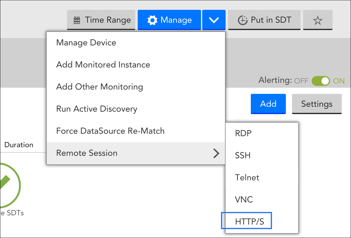 Initiating a Remote Session via HTTP/S