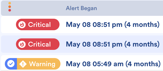 In the new LogicMonitor Alerts UI, alert tabs can be placed in multiple columns