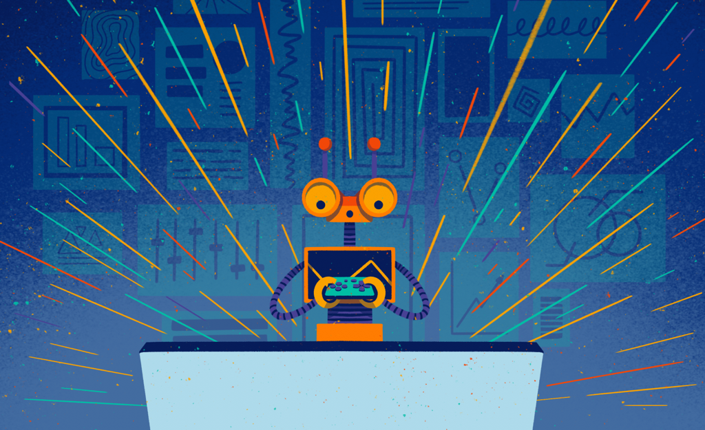 Gamer Robot Background