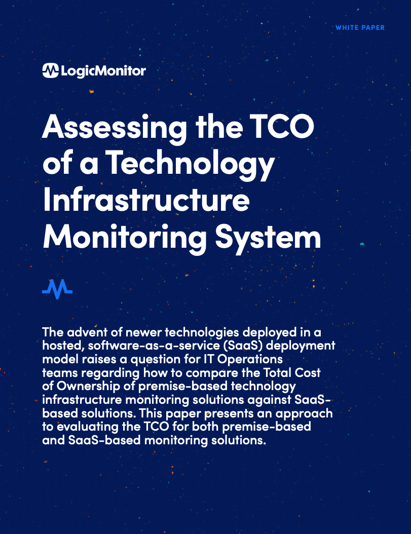 Assessing the TCO of a Technology Infrastructure Monitoring System