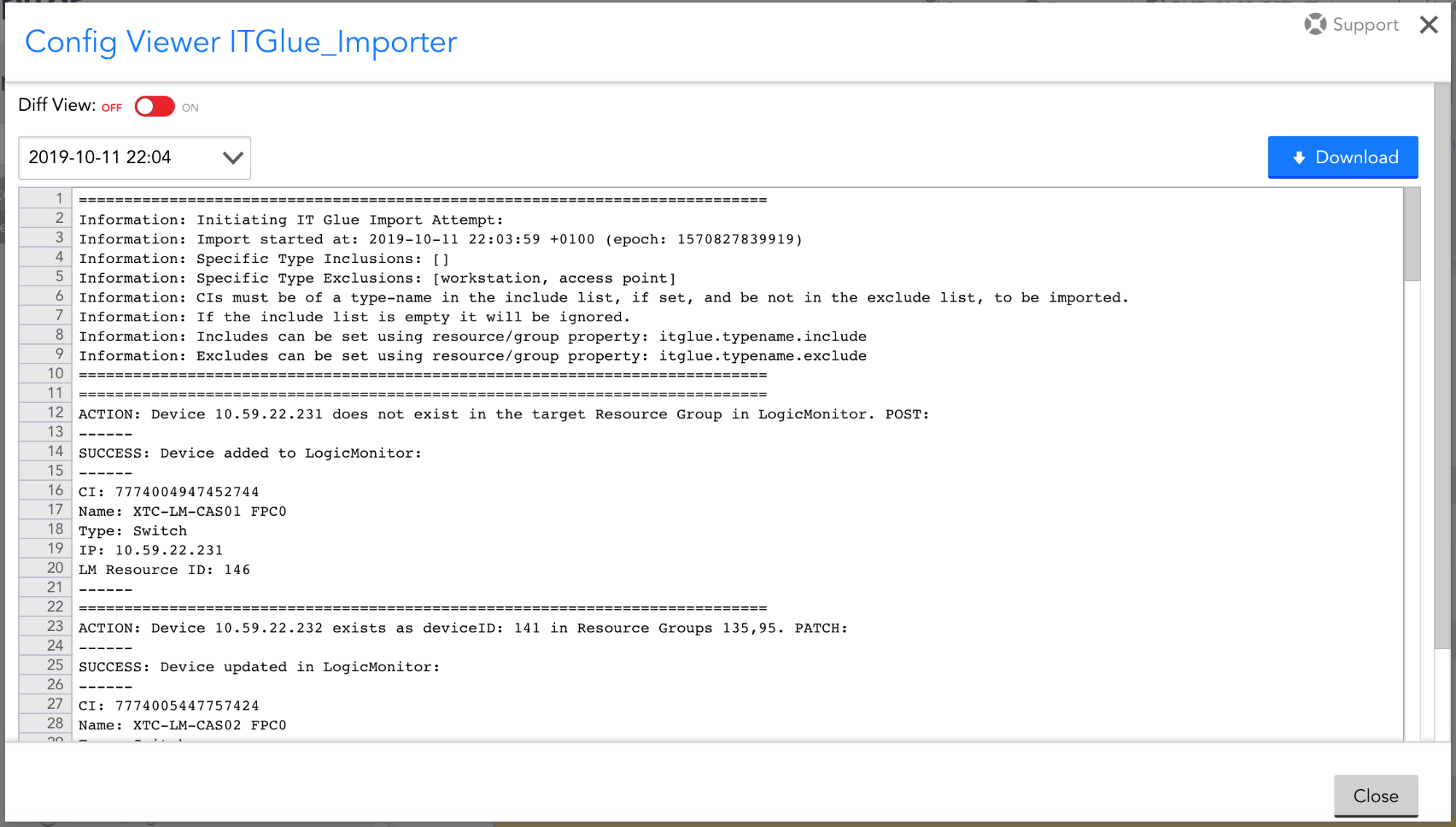 Using the IT Glue importer within the LogicMonitor platform. 
