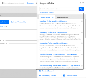 Accessing Support Resources | LogicMonitor