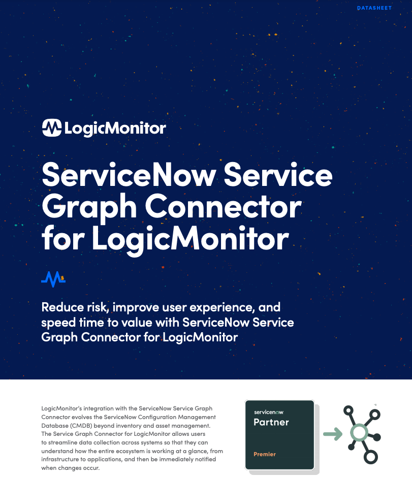 LogicMonitor用のServiceNowサービスグラフコネクタ