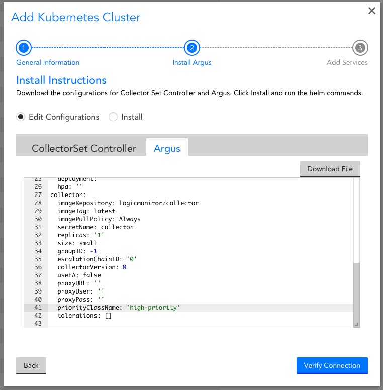 Adding kubernetes in LogicMonitor