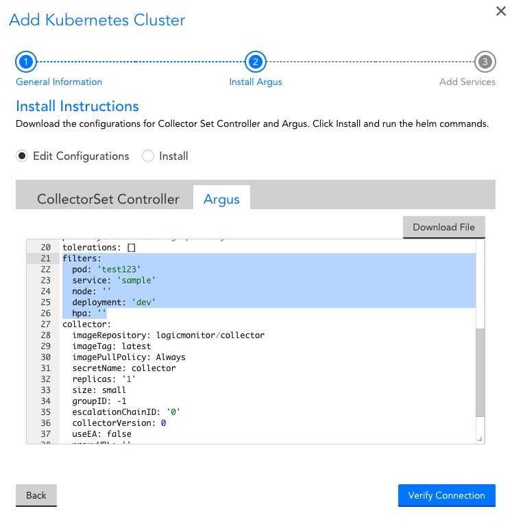 Adding Argus in LogicMonitor