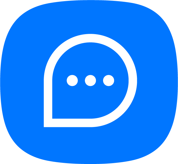 Conversation blue bubble icon