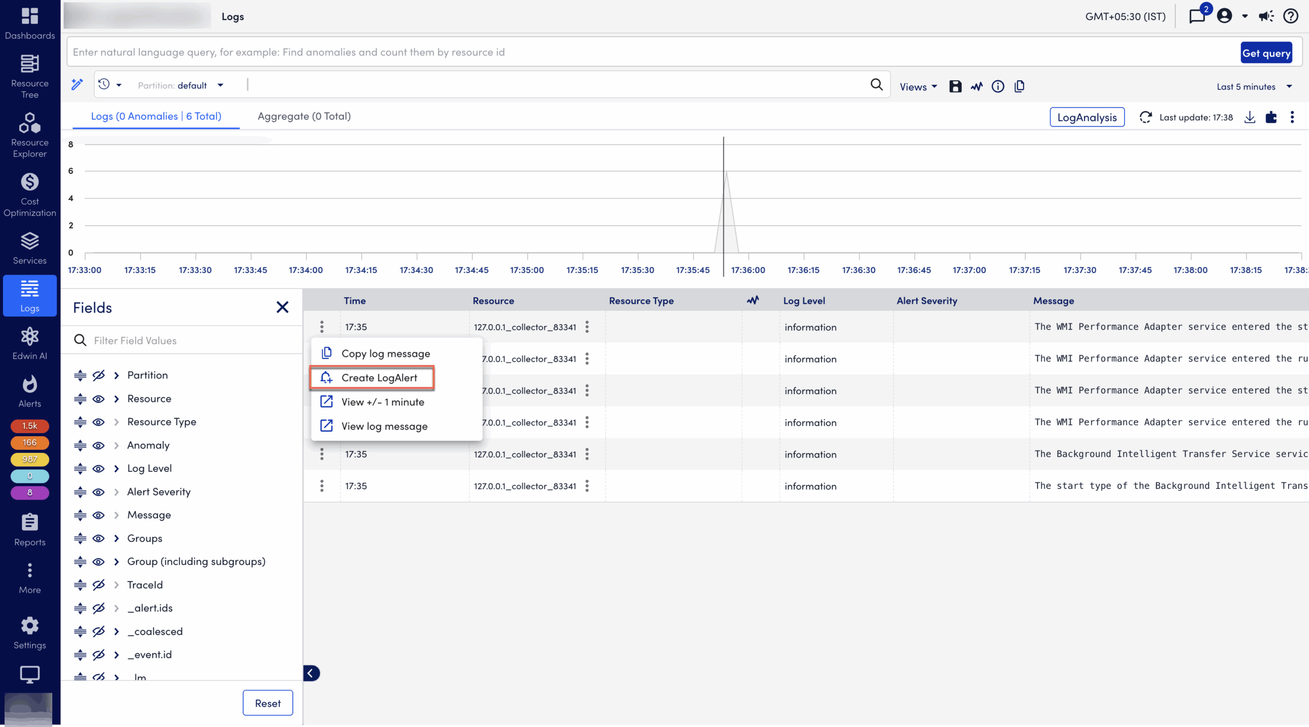 Create LogAlert Option
