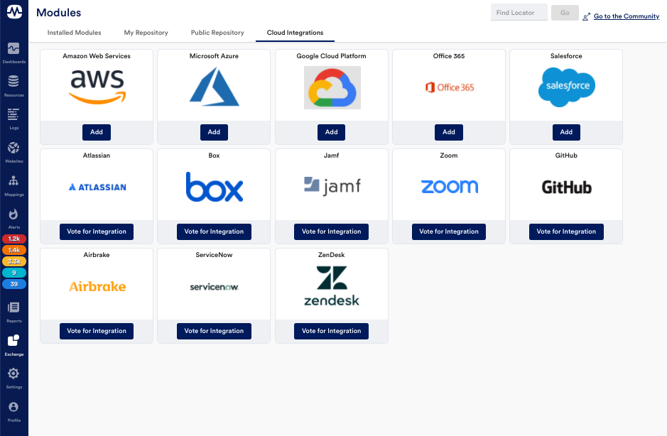 Cloud and SaaS Integrations in LM Exchange.