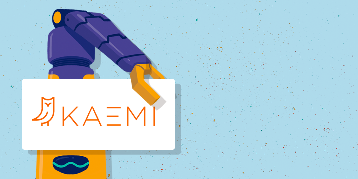 Kaemi Logo with Robot Hand