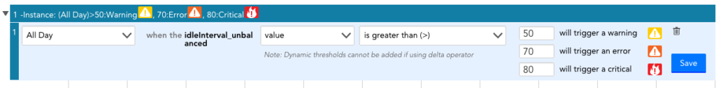 Setting up static alerting for when users know how unbalanced their service can get before needing to be notified.