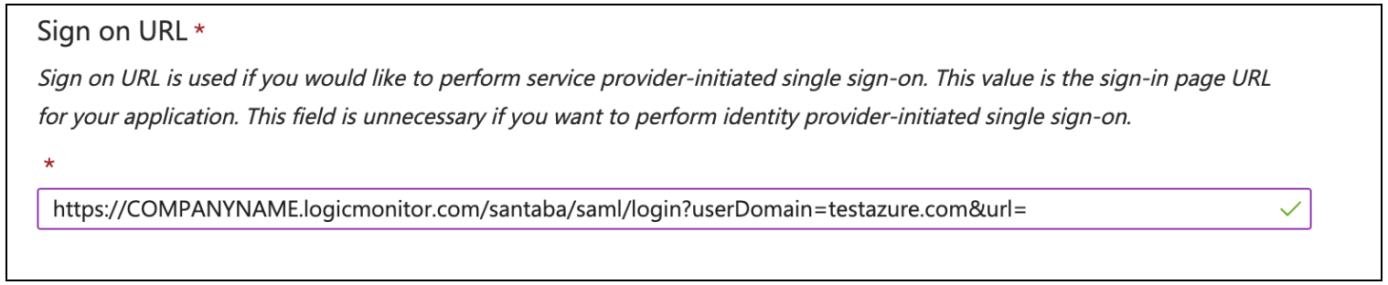 Azure SSO Sign-in URL use case 2