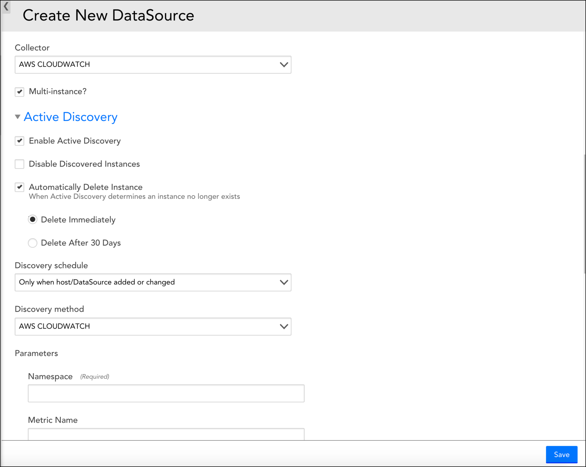 Active Discovery for AWS CloudWatch Metrics LogicMonitor
