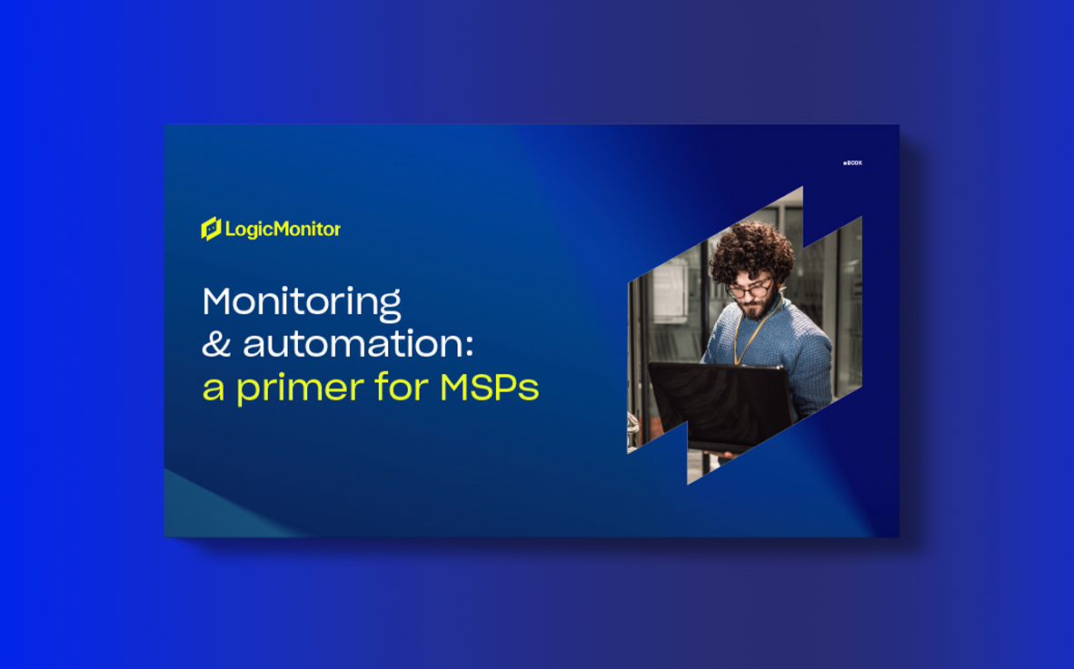 Monitoring & Automation: a primer for MSPs with man in glasses carrying laptop