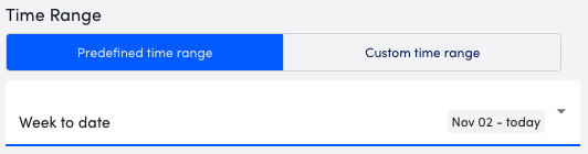 Predefined time range settings
