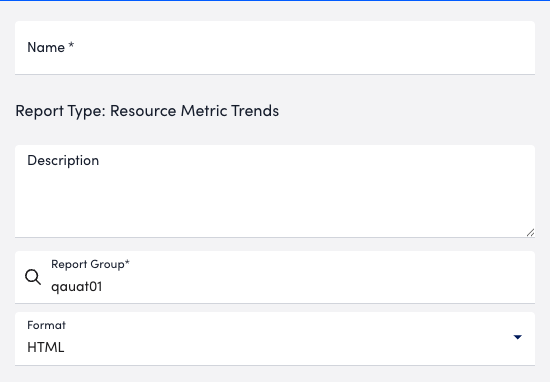 Basic report settings