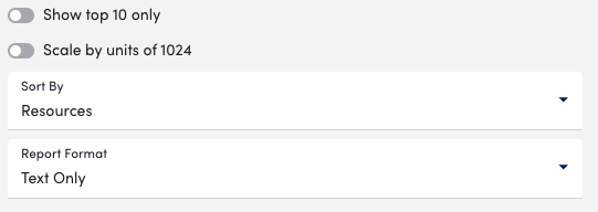 Report display output settings