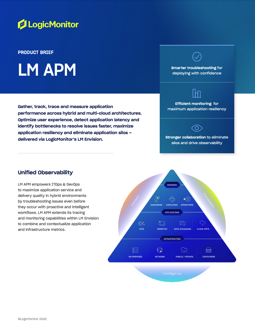 LM APM 製品概要の表紙