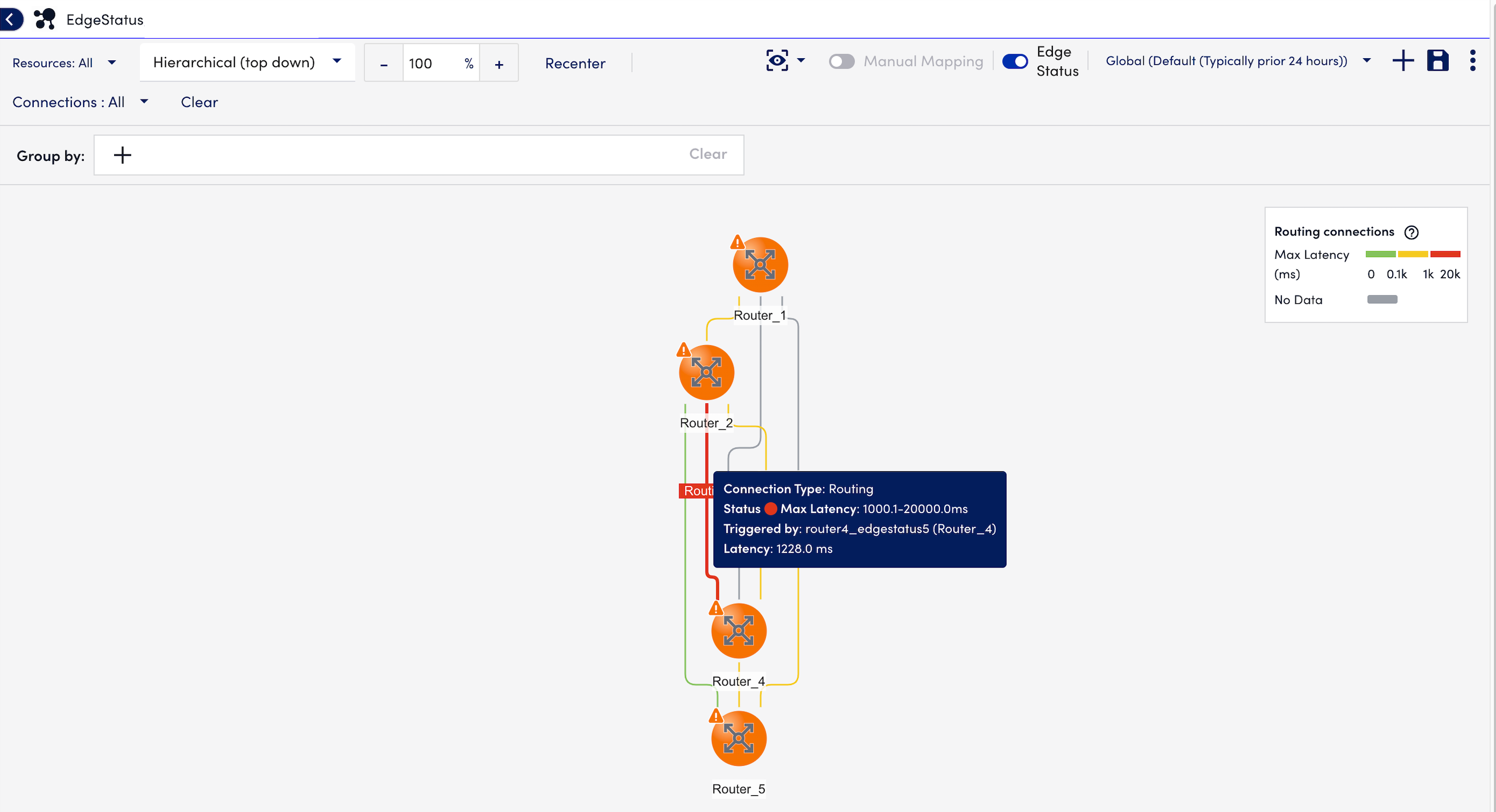 Edge Status information box is displayed.