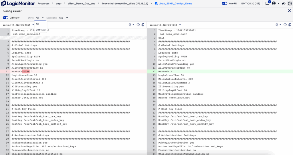 Configs Tab | LogicMonitor