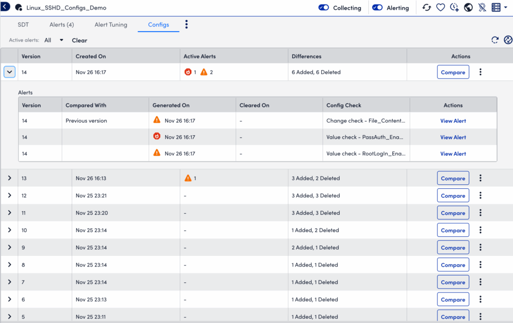 Configs Tab | LogicMonitor