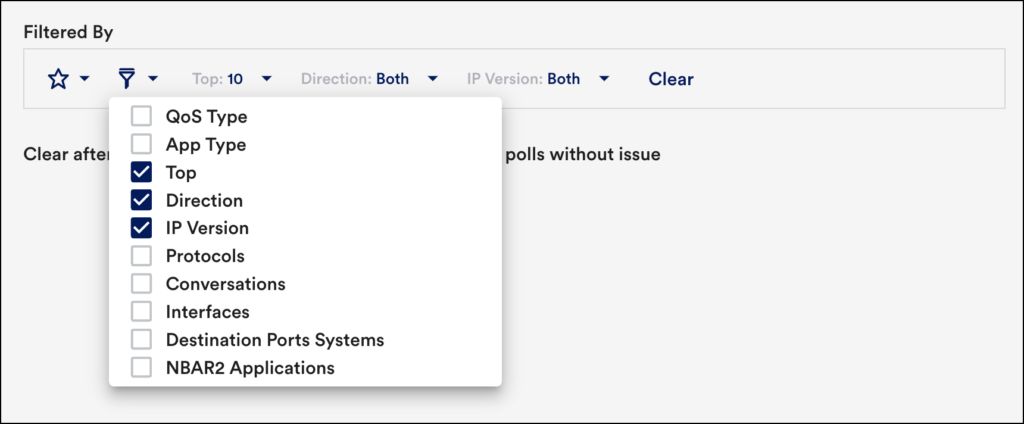 Alert filters option