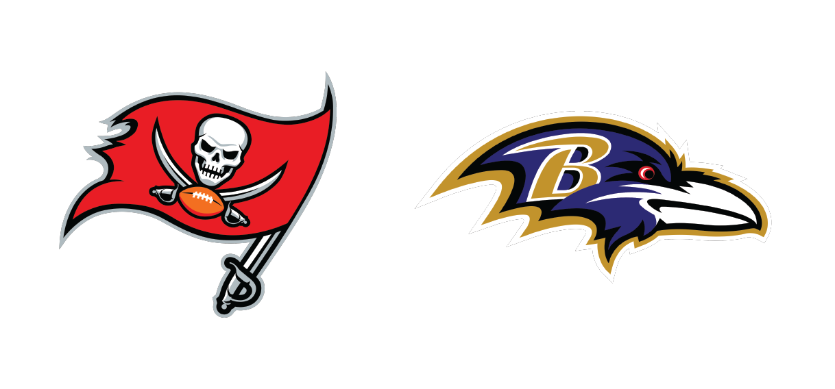 bucs and ravens logos