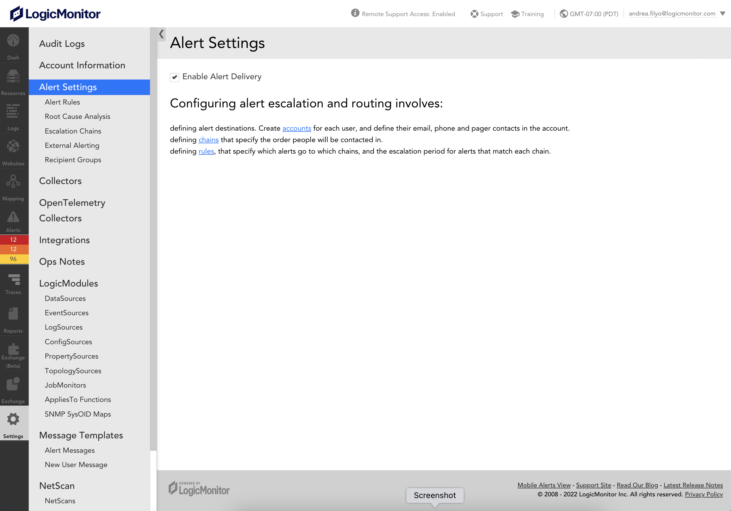 Global Disabling of Alert Delivery | LogicMonitor