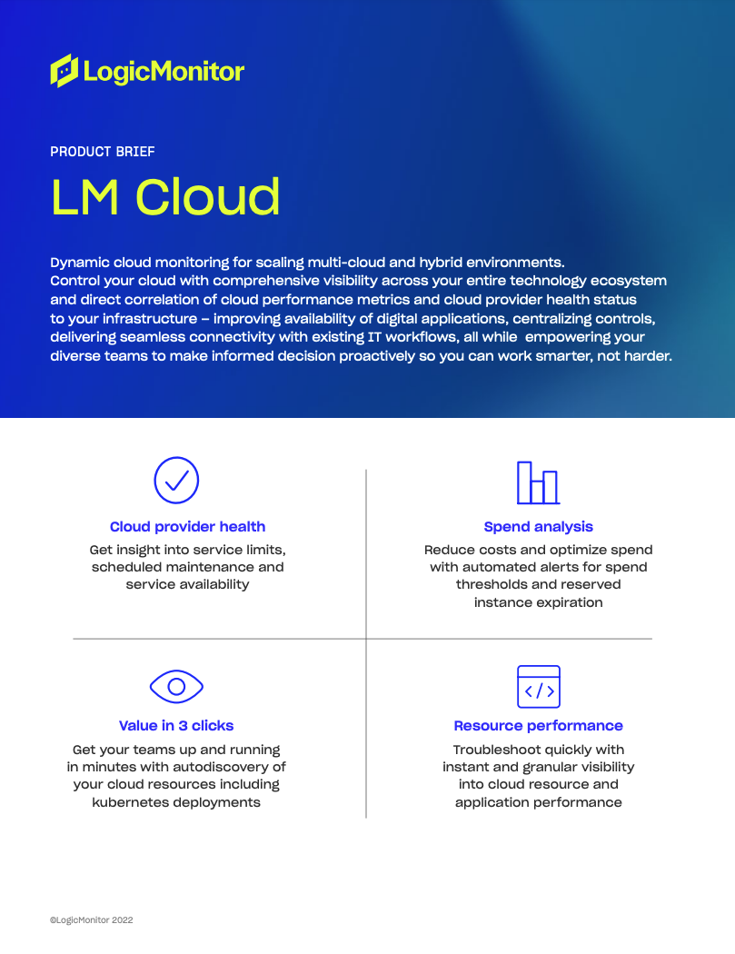 Cloud Monitoring Product Brief