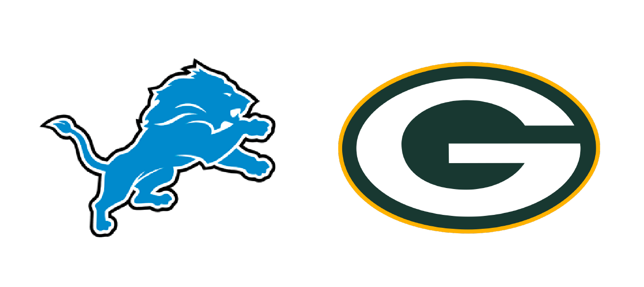 lions and packers logos