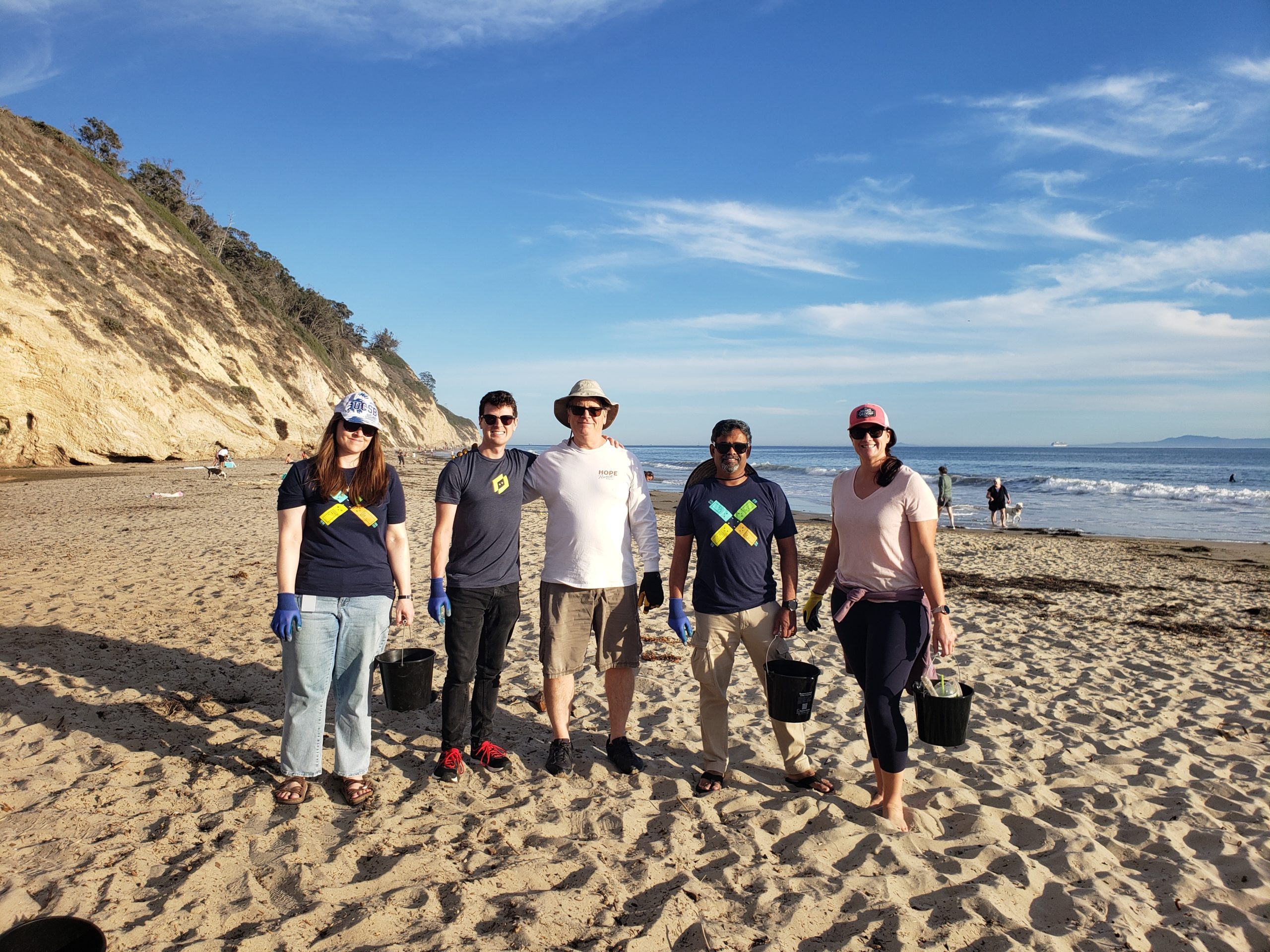 LM Green cleanup event on the beach