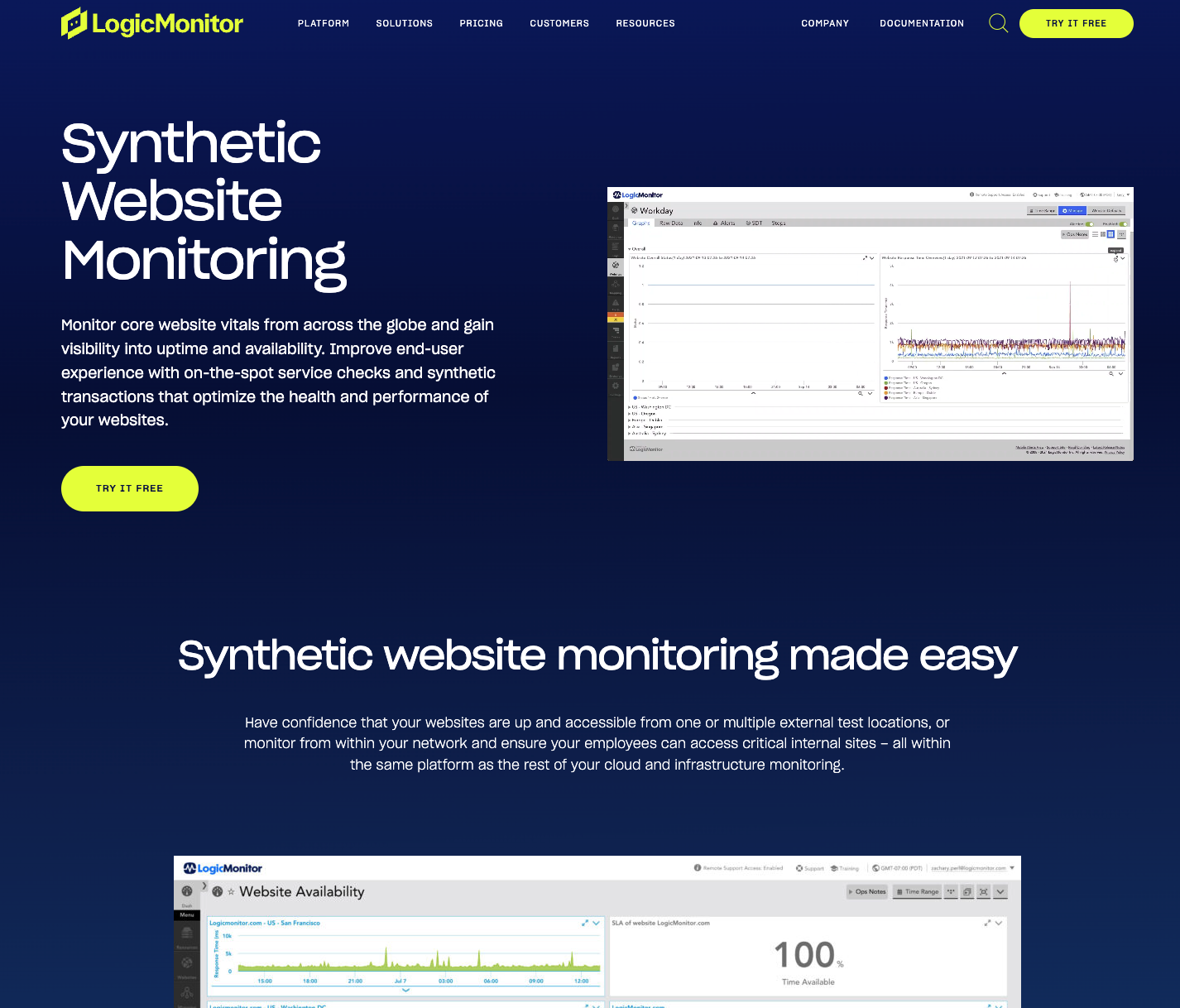 Synthetic site Monitoring LogicMonitor