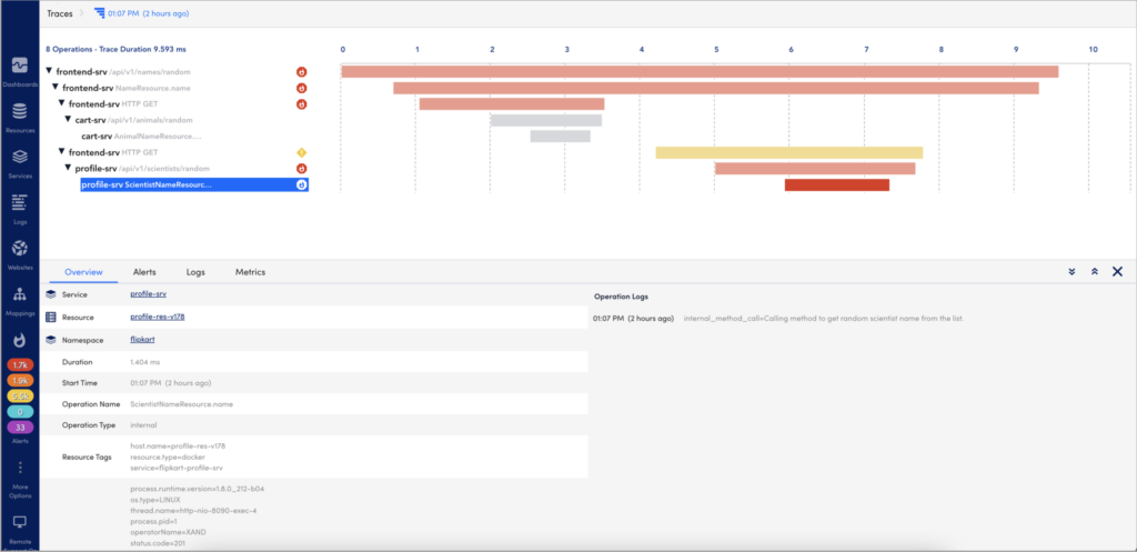 traces_timeline_page を表示