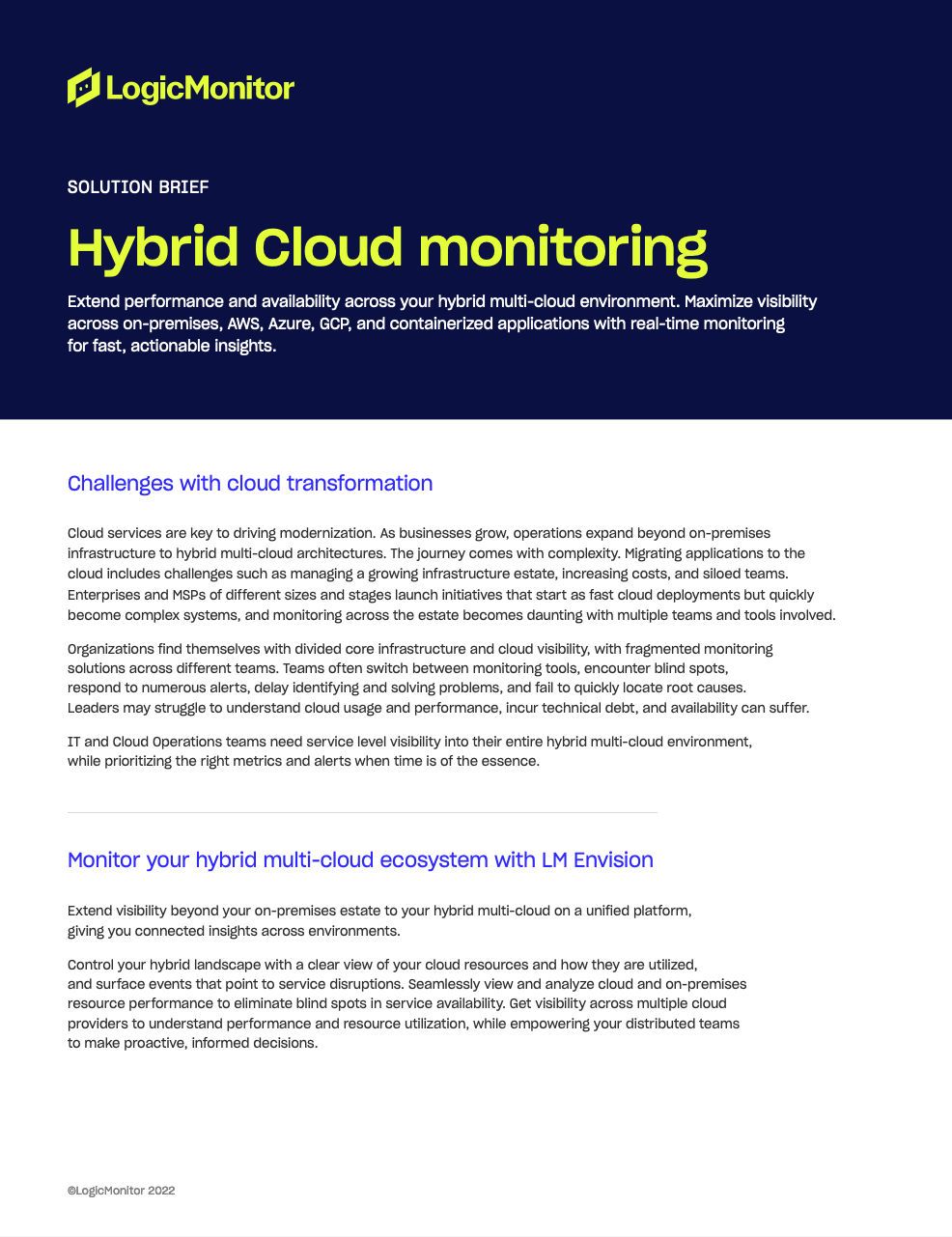 hybrid cloud monitoring solution brief cover